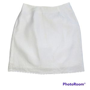 White linen skirt